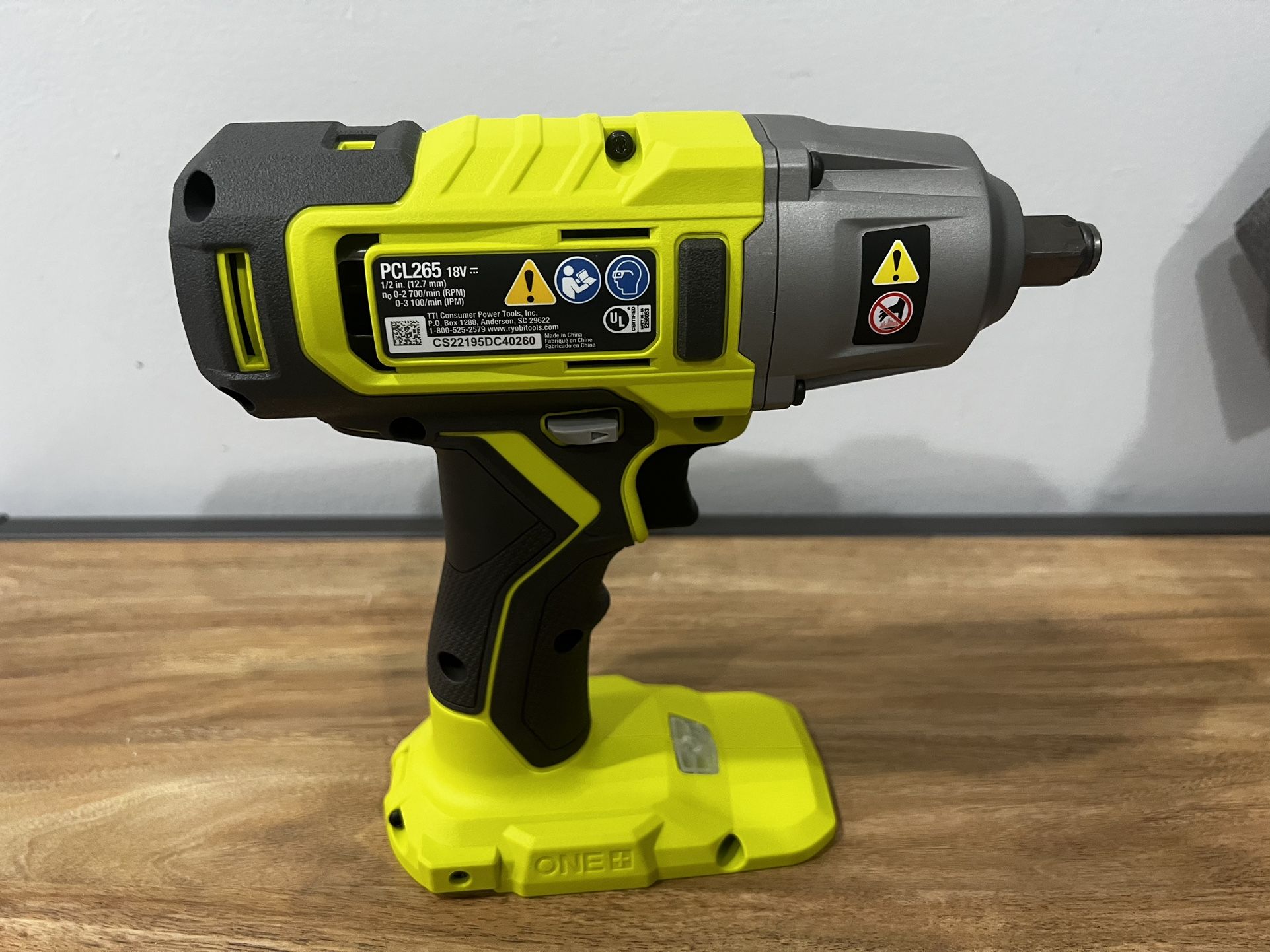 New 375 FT./LBS. RYOBI ONE+ 18V Cordless 1/2 in. Impact Wrench (Tool Only)