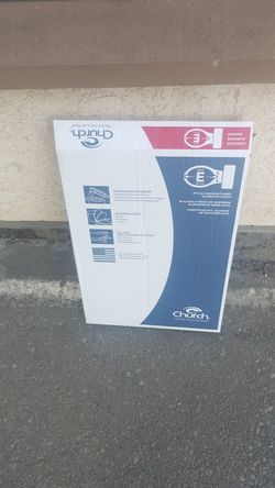 Church brand toilet seat. Color is white.