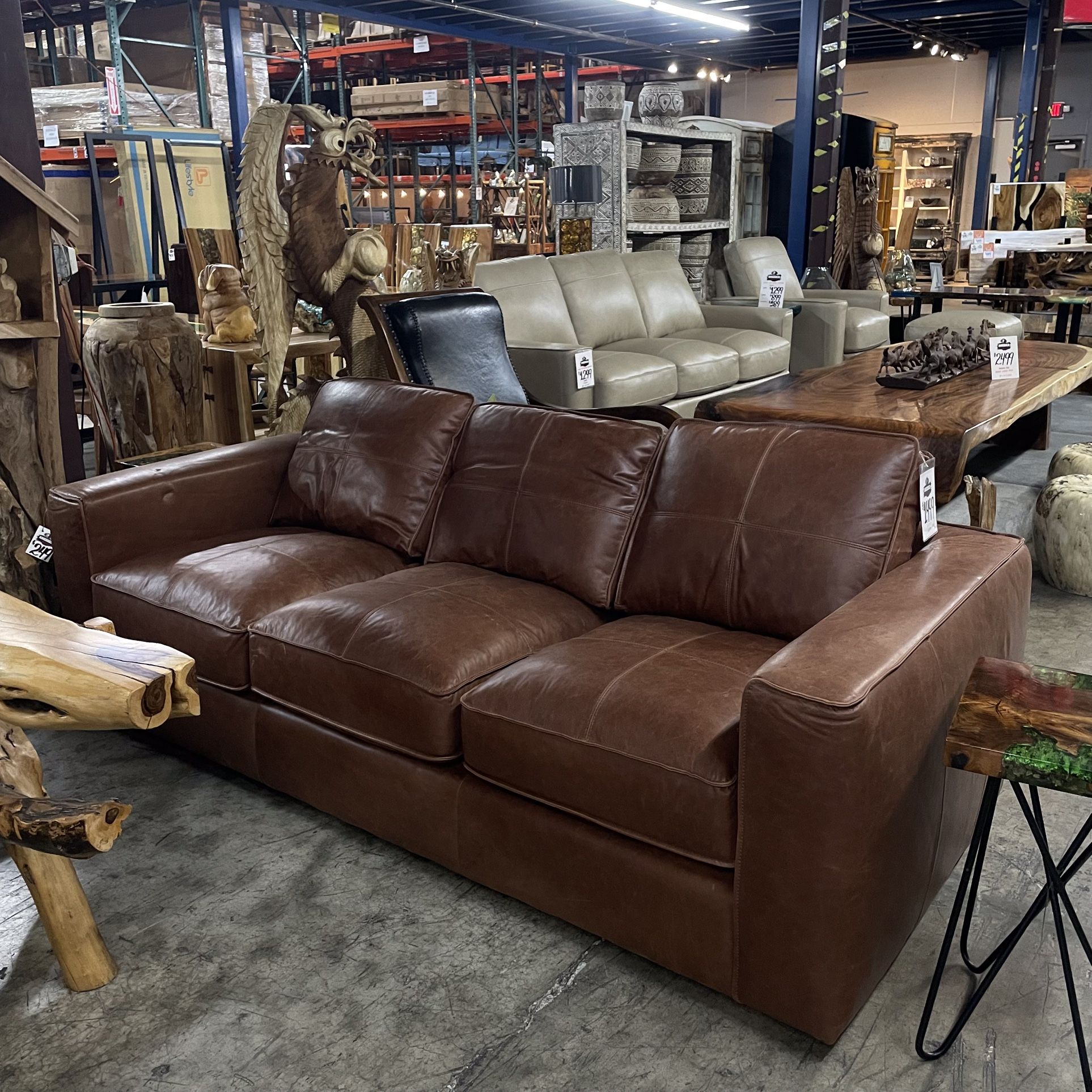 Wax Pull Up Leather Sofa - Horizon