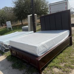 ¡OJO! 🔥🔥 PRECIO DE LOCURA EN MARKETPLACE 🔥🔥 CAMA PREMIUM DE MADERA SÓLIDA + COLCHÓN MEMORY FOAM + BOX SPRING + FRAME COMPLETO 🛏️✨ Valor real: ¡má