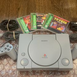 Sony Playstation 1 PS1 Console+ 2 Controllers +3 games -OEM Bundle - SCPH-7501