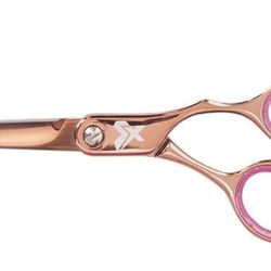 Pink Rose gold shears For Hair Styling