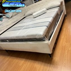 Queen White Bed Frame New Mattress Not Included 