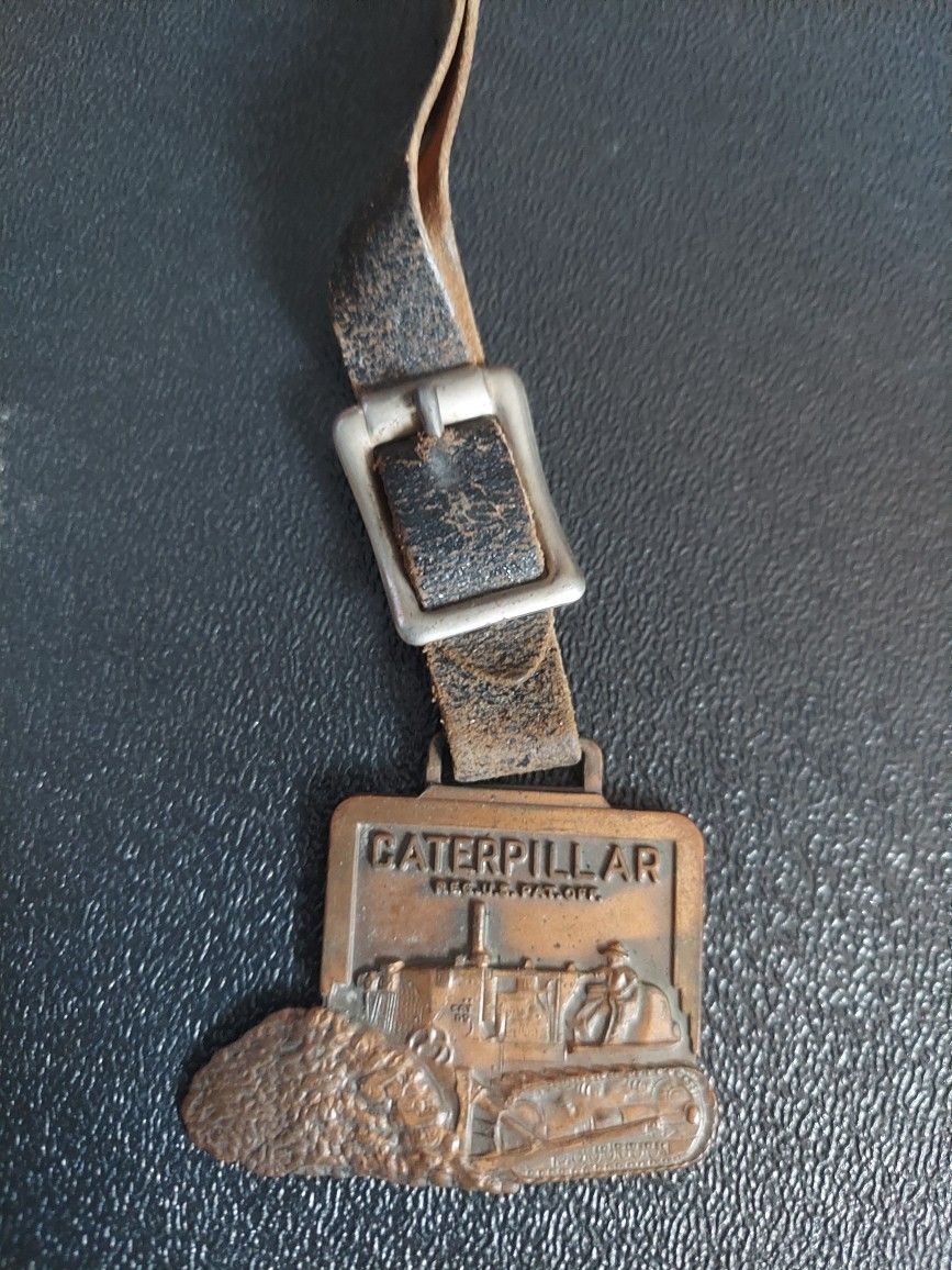 Antique Caterpillar Tractor Watch Fob