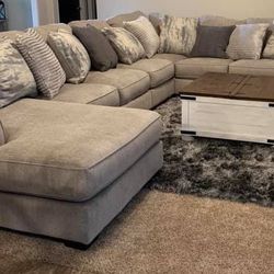 ❗️Ardsley Pewter 4-Piece RAF Chaise Sectional

❗️
