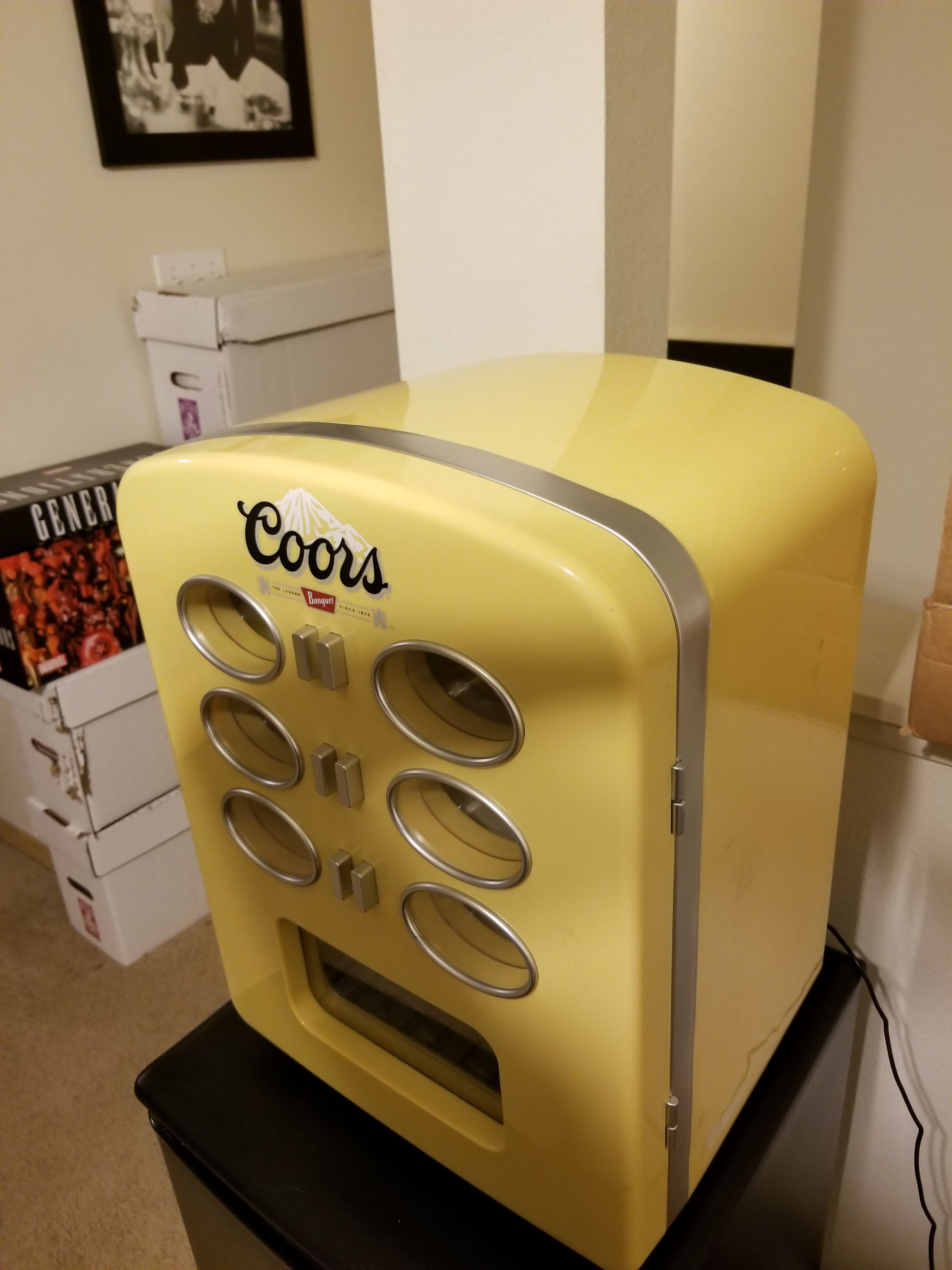 Coors Banquet mini fridge & beer dispenser
