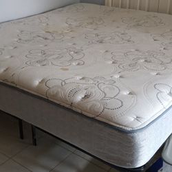 King Size Metal Bed With Mattress. All For 150.