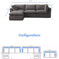 New in Box - Sectional Cloud Couch - free local delivery 