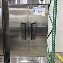 Polarman PLM-35RS 39 1/2" Reach-In Refrigerator with Double Solid Doors, Bottom Mount, Stainless Steel, 35 cu. ft.
