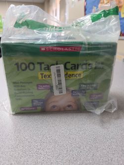 NEW Sealed Scholastic 100 Task Cards in a Box: Text Evidence (Grades 4-6)