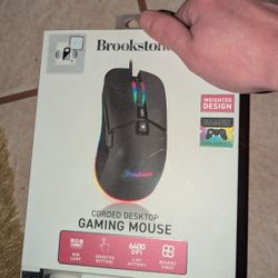 Brookston Pro Series corded desktop gaming mouse.