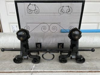 Antique Fireplace Andirons - Civil War Era