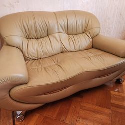 Beautiful Leather Loveseat Couch 