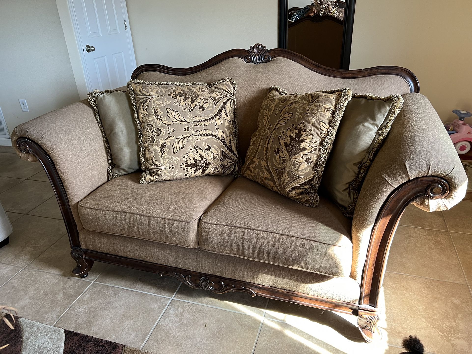 Barely Used Victorian Style Loveseat