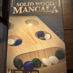 Brand New Wooden Mancala Game 