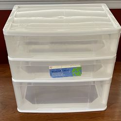 IRIS Desktop Storage Chest,3 storage drawers .  Approximate dimensions :  13”H x 13”W x 9 5/8” D