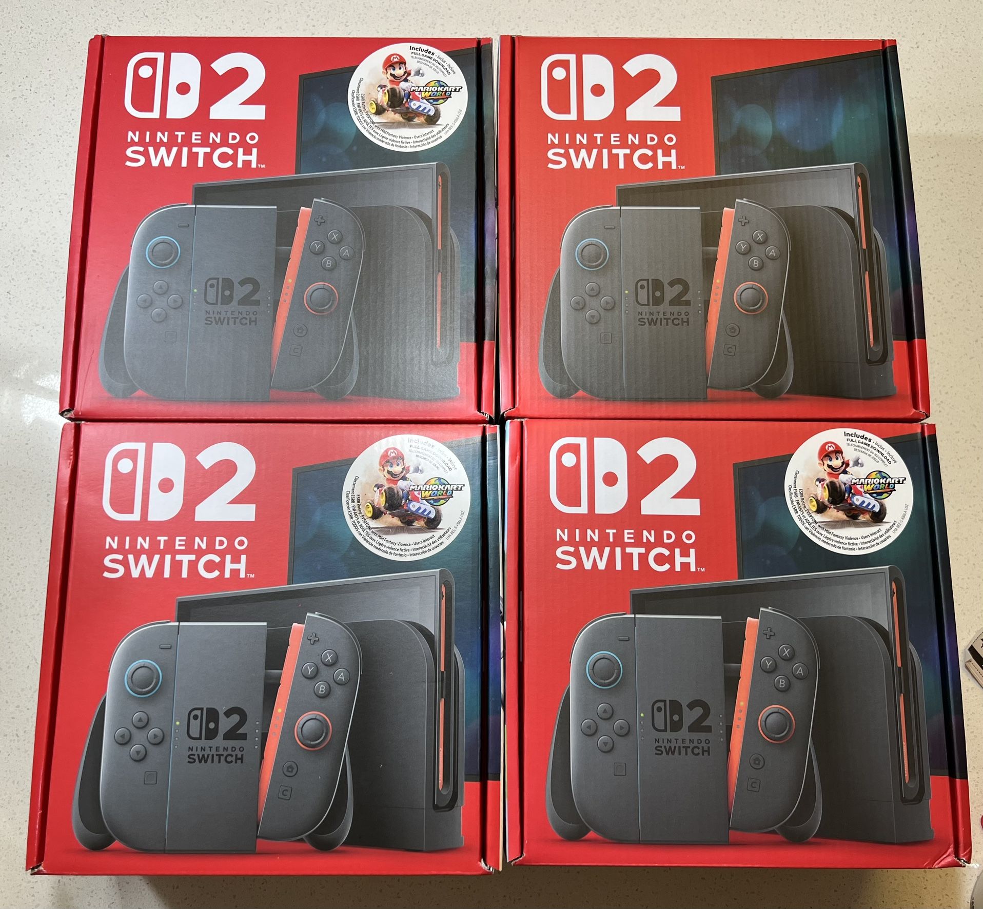 Switch 2 Regular & Mario Kart Bundle Sealed