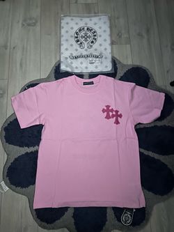 Pink chrome hearts tee