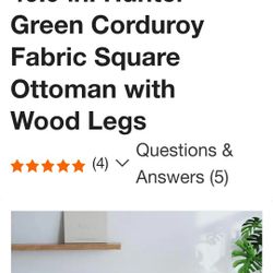 Hunter Green Ottoman 