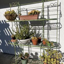 Wrought Iron bakers Rack (plants Not Included)