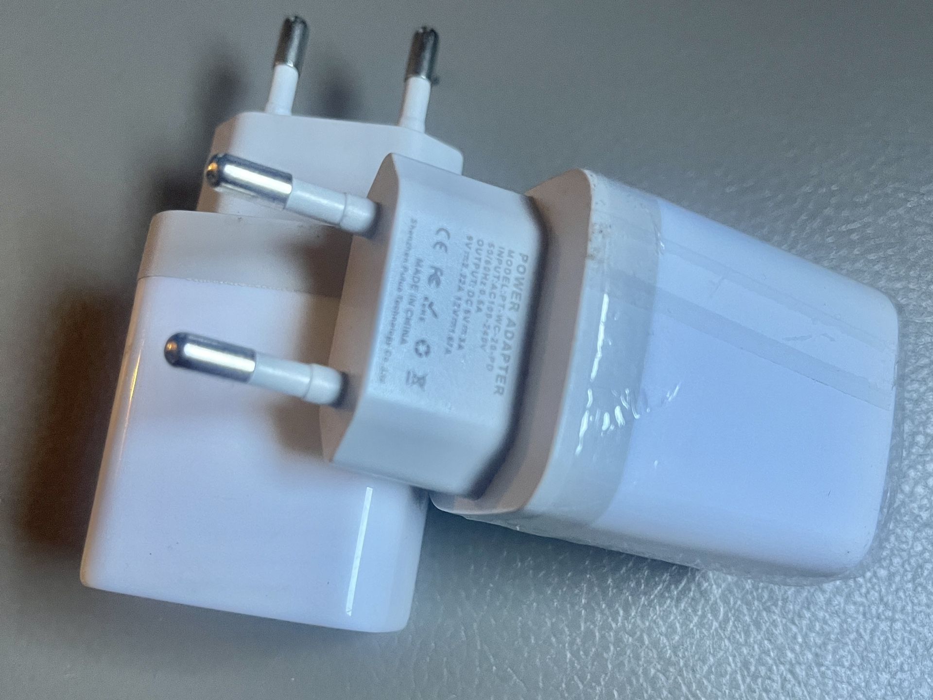 USB C Adapter, European Plug Adapter, 2-Pack