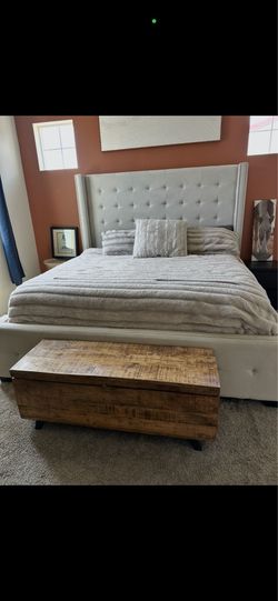 King size bed frame.