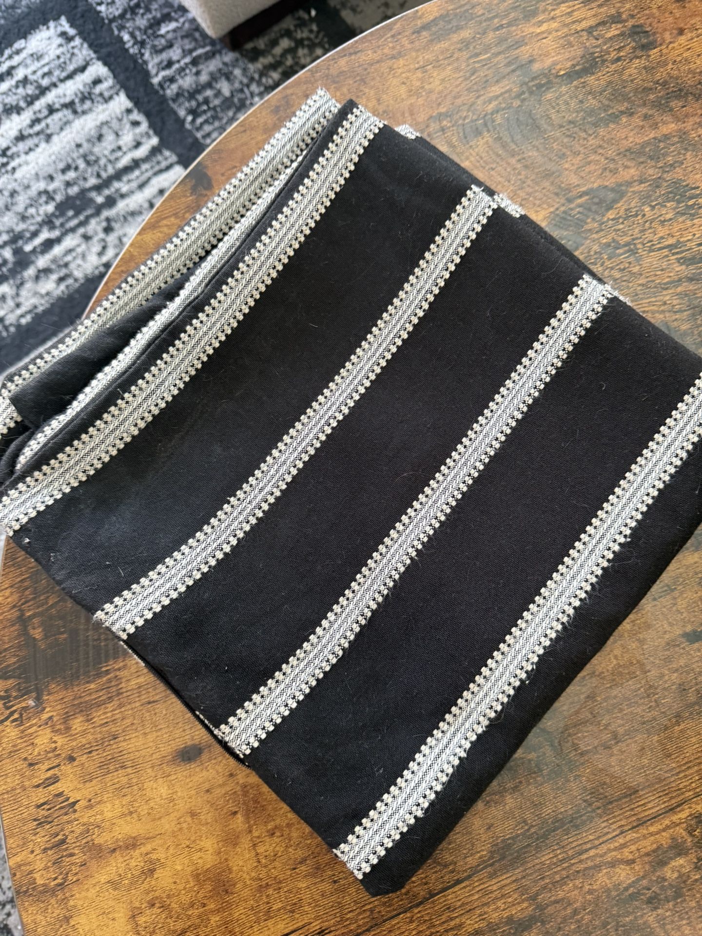 Couch Cushion covers 2 - 24x24 each Black & White