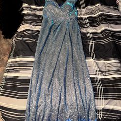 Blue glitter dress size Small