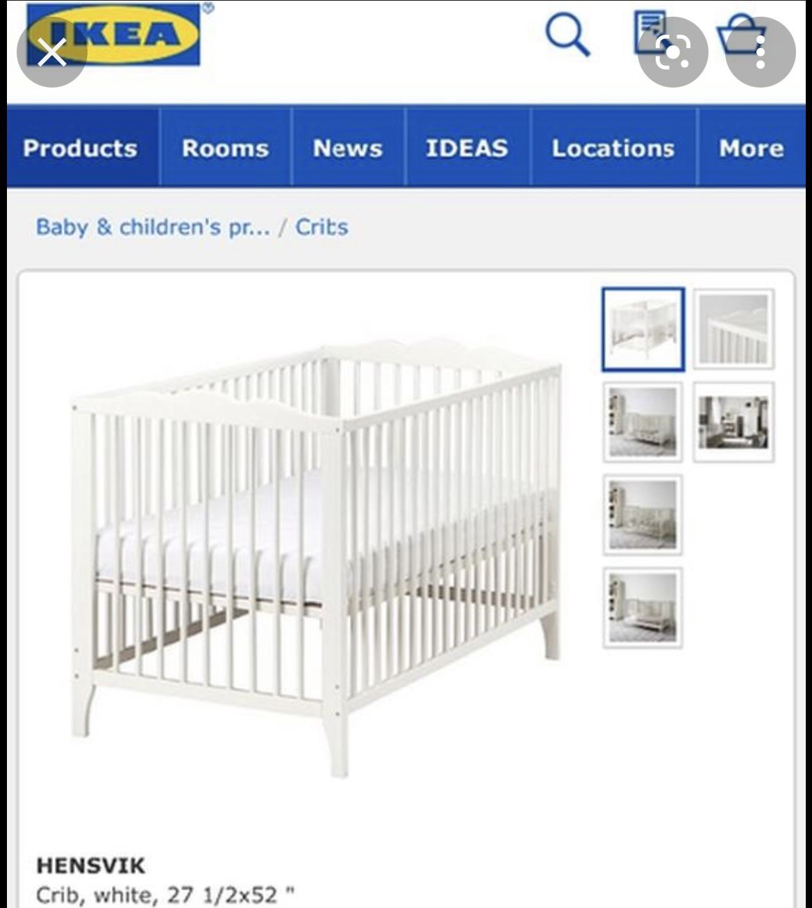 IKEA Hensvik Convertible Crib