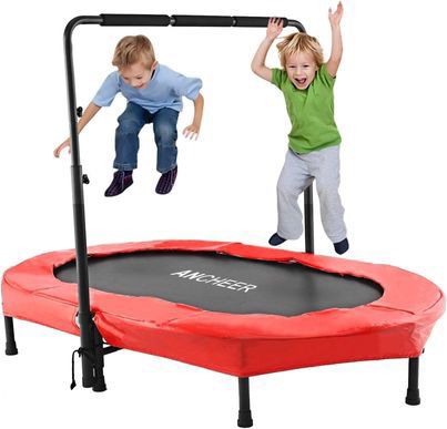 ANCHEER Foldable Trampoline Mini Rebounder Adjustable Handle Exercise Indoor Workout Cardio ⭐NEW  IN BOX⭐️ CYISell