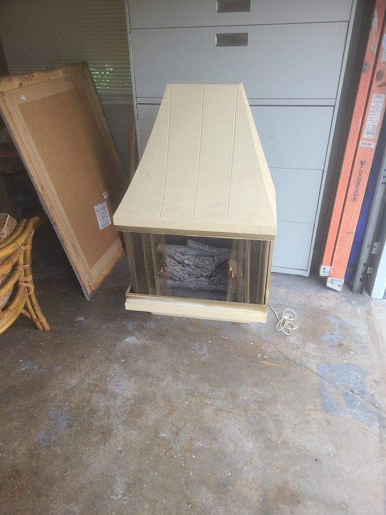 Electric fireplace.