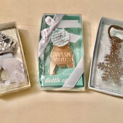 3 NEW Metal Bottle Openers Barware Kitchen Utensils