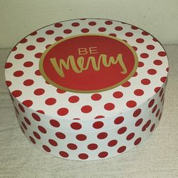 "Be Merry" Christmas/Holiday Gift/Storage Round Box