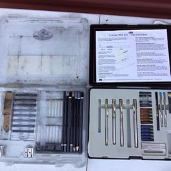 charcoal Graphite pencils erasers DRAWING sketching Art & Classic  fountain Refillable Refillable Cartridge multi writing pen set 
