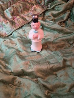 Vintage California CLEMINSON'S Pottery Chinese Man Figural Laundry Sprinkler