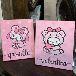 Custom Hello Kitty Canvas Paintings 