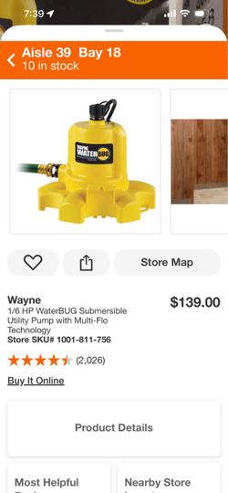 Wayne WaterBUG Submersible Utility Pump