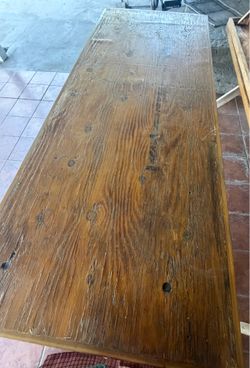 Wooden table  measuring (85 long x  35  wide