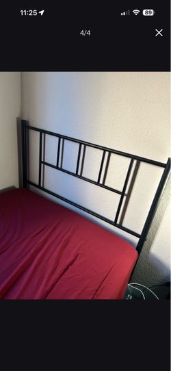 Twin bed frame and mattress