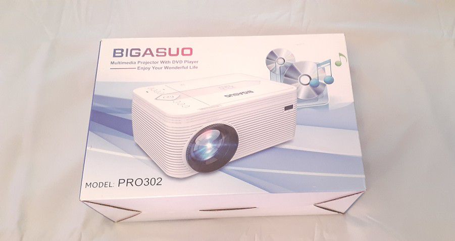 Bigasuo multimedia projector with dvd player