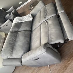 Dual Power Reclining Sofa From Ashley’s Furniture