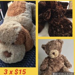 ♥️ TRES ADORABLES PELUCHES POR EL PRECIO DE UNO!!!♥️