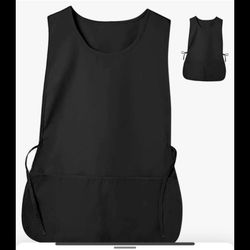 4× Black Hair Stylist Apron Heavy Duty Barber Apron for Men and Women