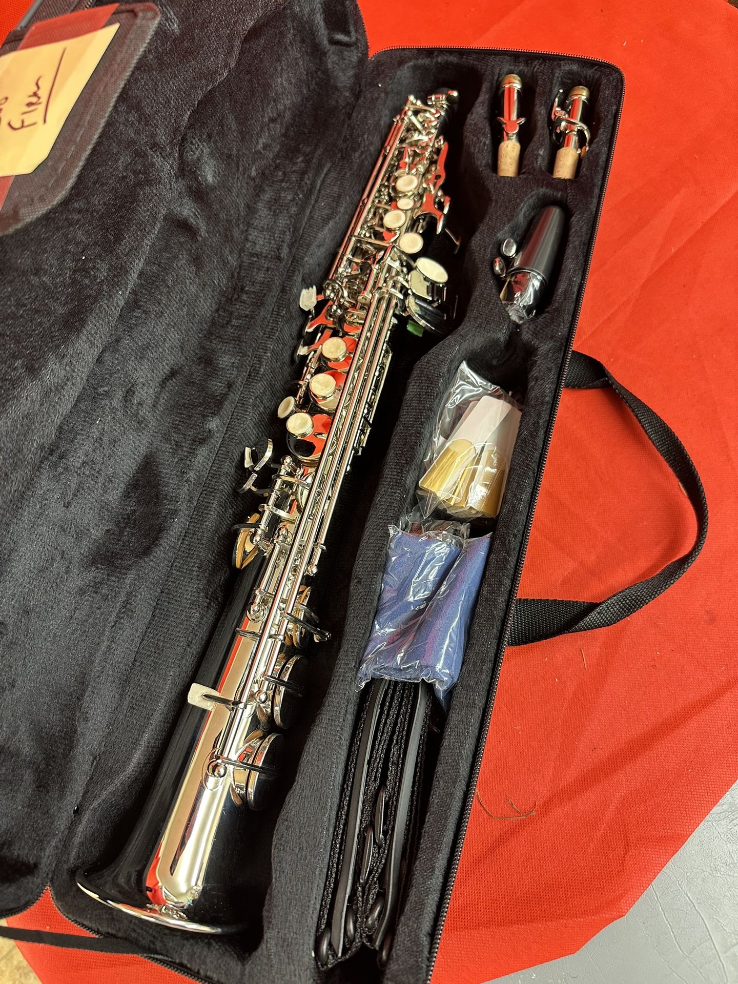Nice Silver Soprano Saxophone with New Reeds $380 Firm