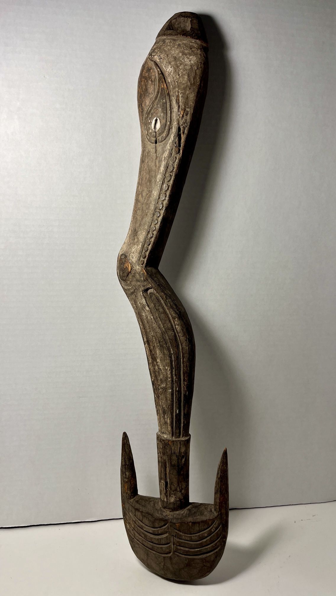 Antique Sepik Figural Suspension Hook, Papua New Guinea