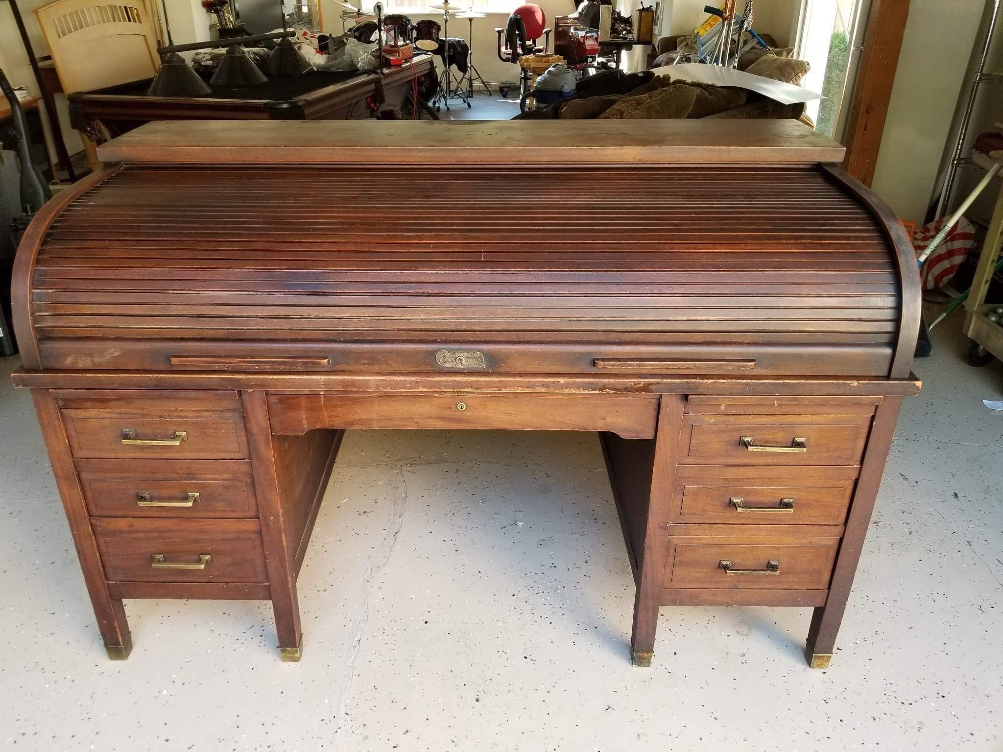 Early 1900s Clemco Roll Top Desk