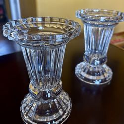 Set of 2 Crystal 6.5” Vase