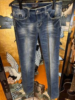 Cowgirl Up Western Contrast Stitch Denim Bootcut Jeans