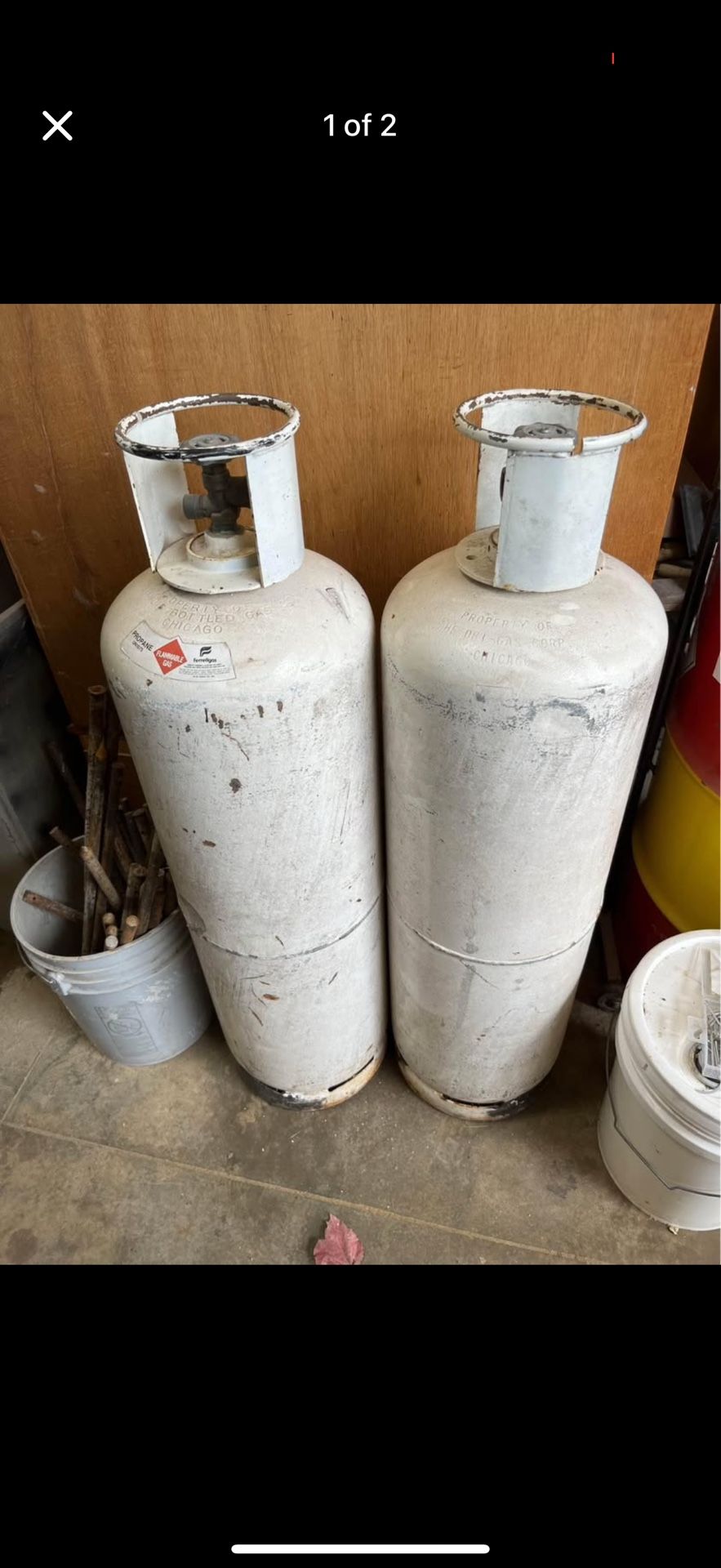 2- 60# Propane Tanks 