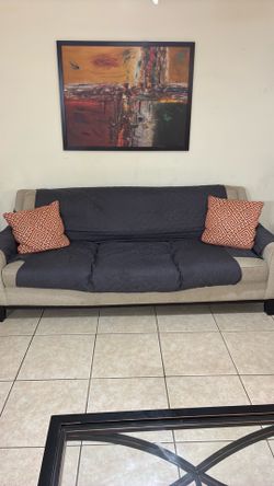 Large sofa and loveseat.
